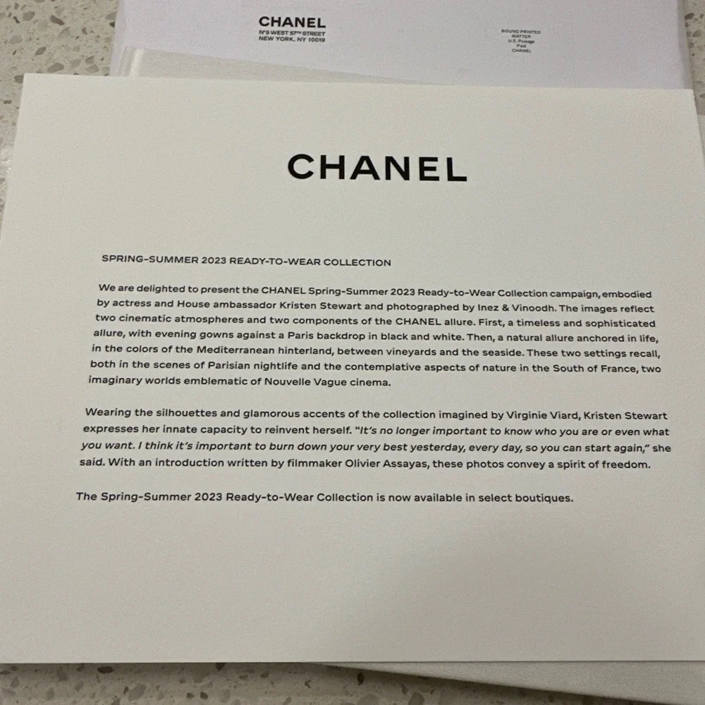 Chanel spring summer 2023 ready to wear book and price list. Hard back